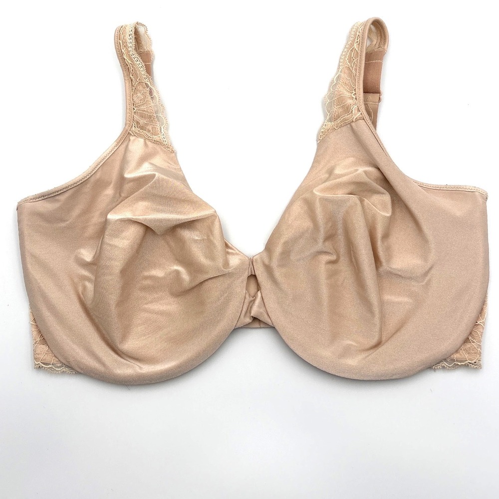 Lilyette by Bali Enchantment Minimizer Underwire Bra 36DDD Beige Lace LY0840